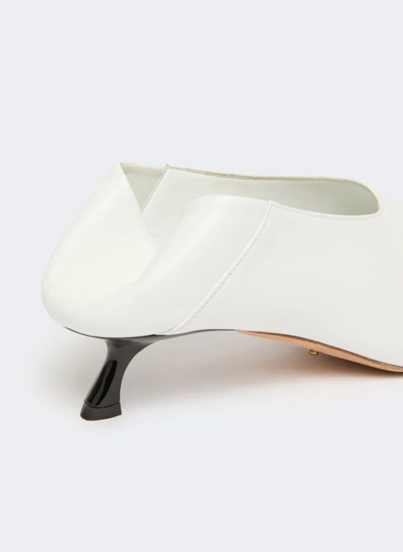 Обувки на ток от естествена кожа Sportmax Spsmadia — снимка 4