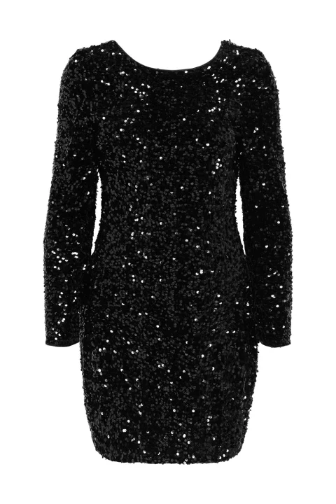 Рокля Onlconfidence L/S Deep Sequins 15360167 C-N10 black