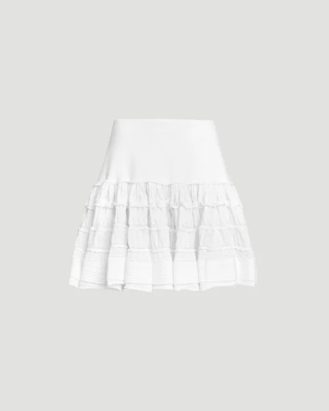 Wool Crinoline Skirt in White