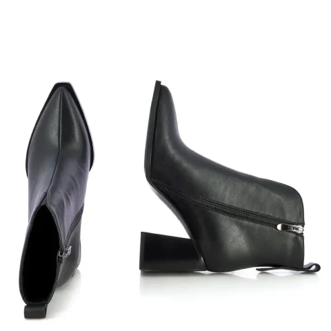 Дамски Боти На Ток CARLO FABIANI – 115662 BLACK LEATHER — снимка 5