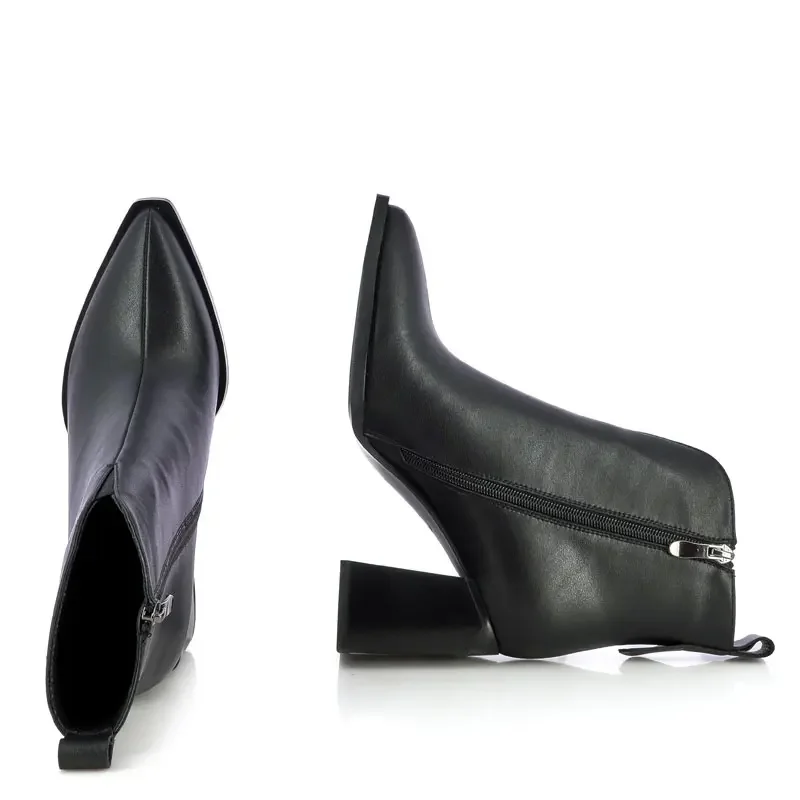 Дамски Боти На Ток CARLO FABIANI – 115662 BLACK LEATHER — снимка 5