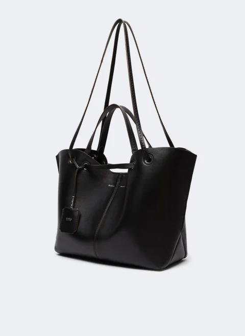 Чанта от естествена кожа Max Mara Mixeddoubles — снимка 4