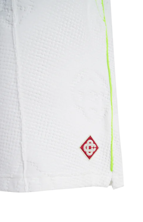 White Towelling Monogram Shorts — снимка 2