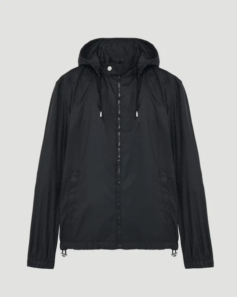Jacquard Windbreaker with Skull