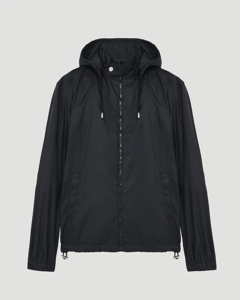 Jacquard Windbreaker with Skull