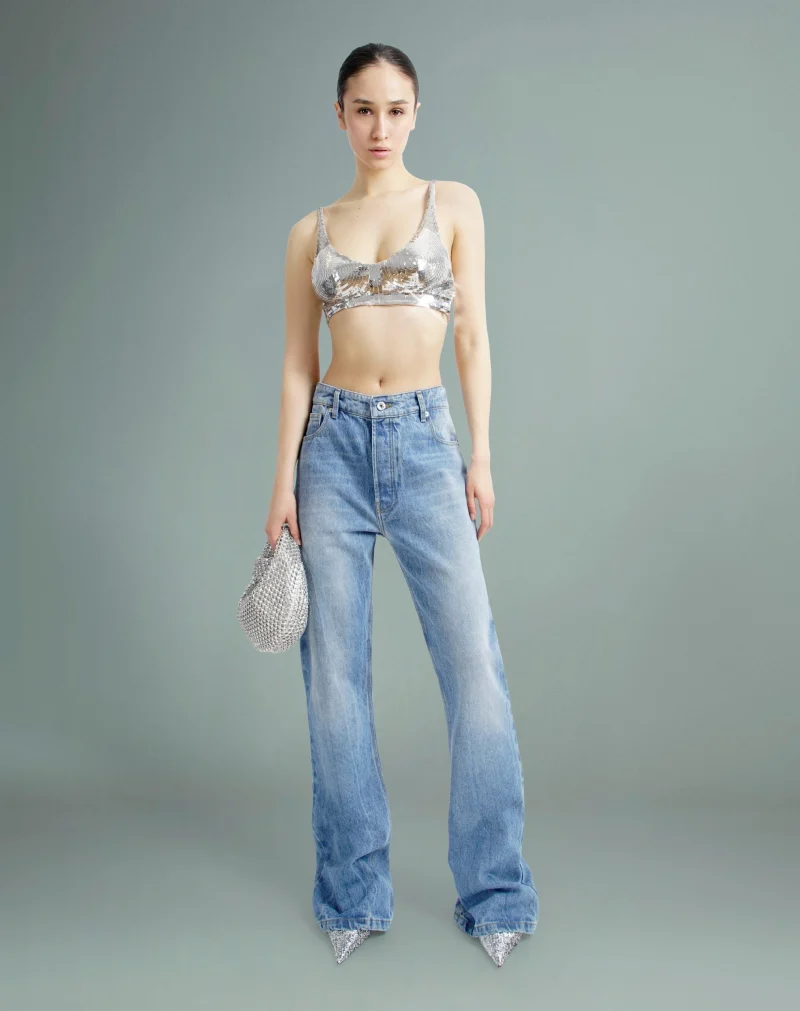 Metal Knit Cropped Top — снимка 2
