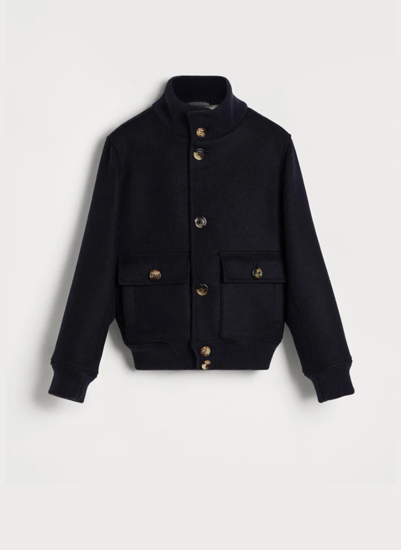 Бомбър яке от вълна Brunello Cucinelli Kids 8-10