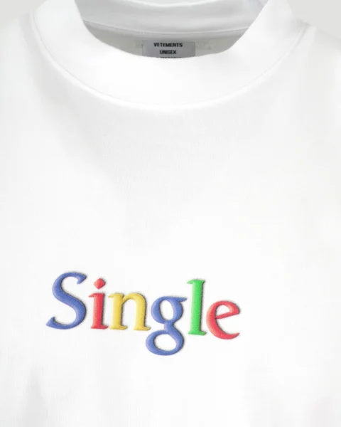 Oversized 'Single' Slogan T-Shirt — снимка 2