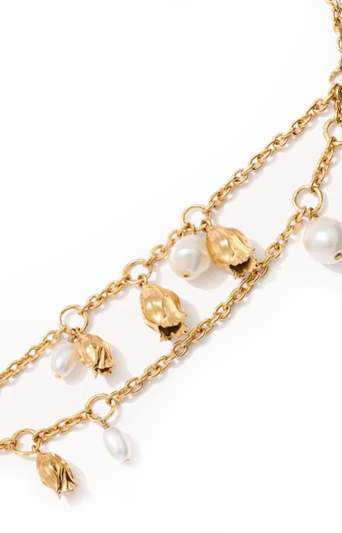 Pearl and Charm Necklace — снимка 2