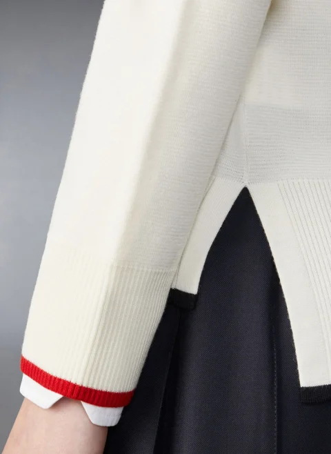 Жилетка от вълна с раиран мотив Thom Browne — снимка 5
