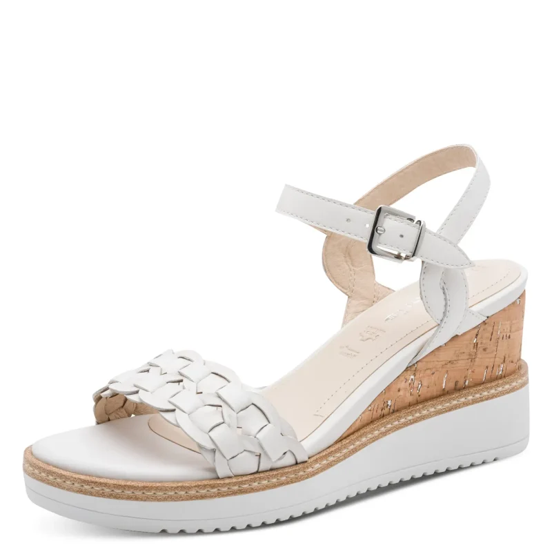 Дамски Сандали На Платформа TAMARIS – 1-28334-46-100 WHITE — снимка 3