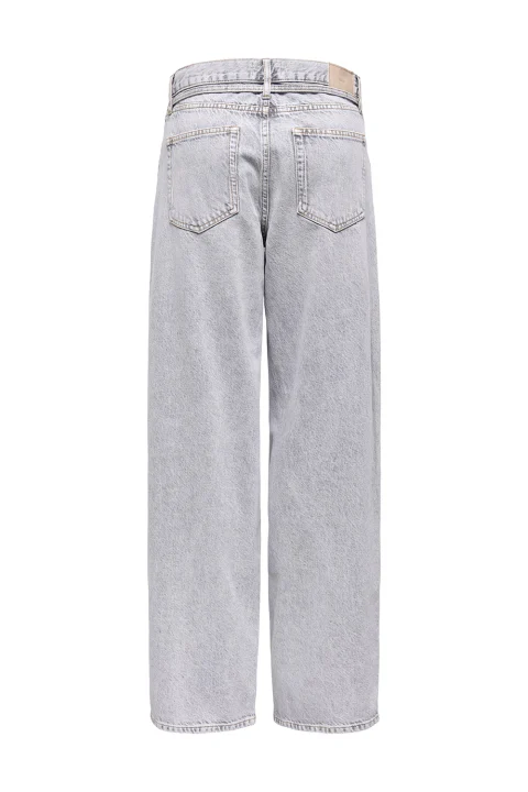 Jeans Onlgianna Mw Str Lg Bleach Dot 15352024 BS000056 light grey denim — снимка 2