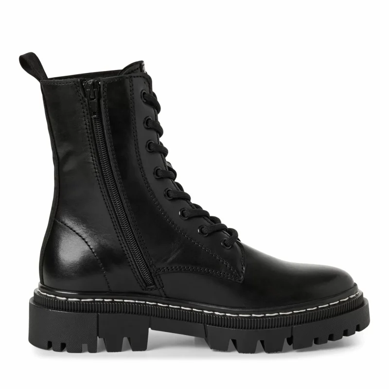 Дамски Кубинки TAMARIS – 1-25276-41-003 BLACK LEATHER — снимка 2