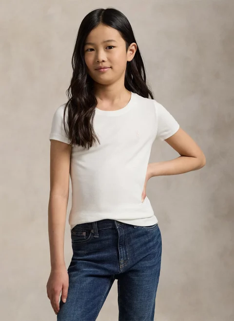 Тишърт с бродерия Ralph Lauren Kids 7-14
