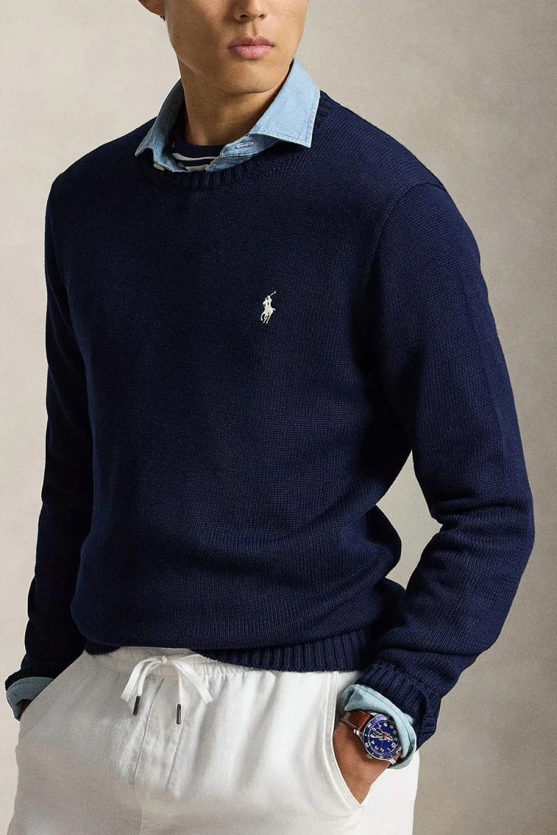 Плетено Cotton-Lscnpp7Gg 710810846503 410 navy — снимка 2