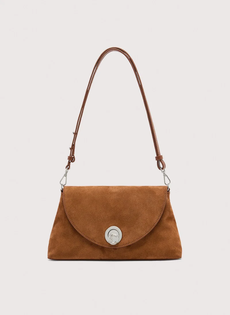 Велурена чанта Coccinelle Nikla Medium