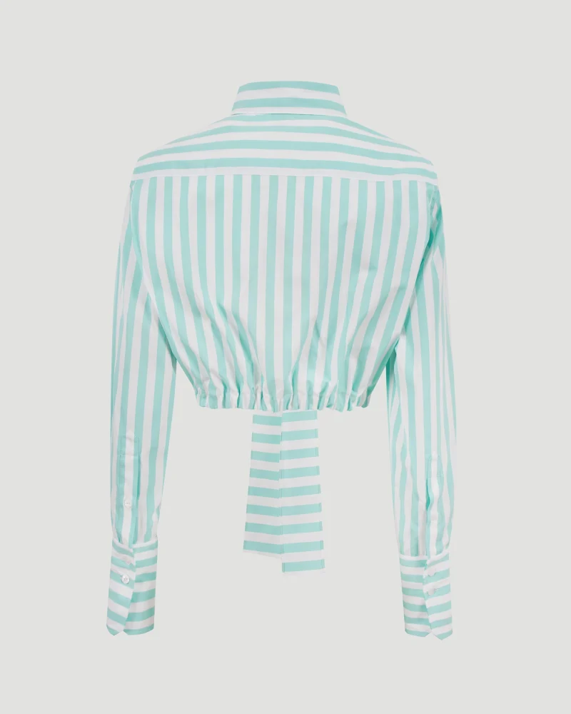 Cropped Bow Shirt — снимка 2