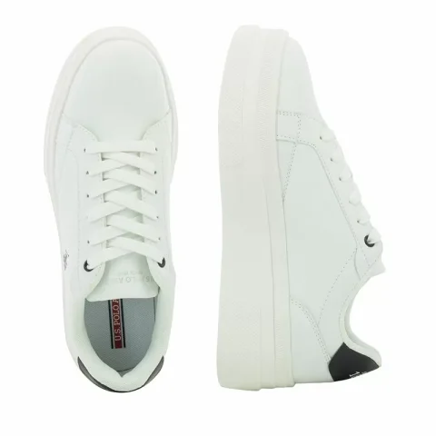 Дамски Сникърс U.S. POLO – CHERRY001W/BY3 -WHITE-BLACK — снимка 5