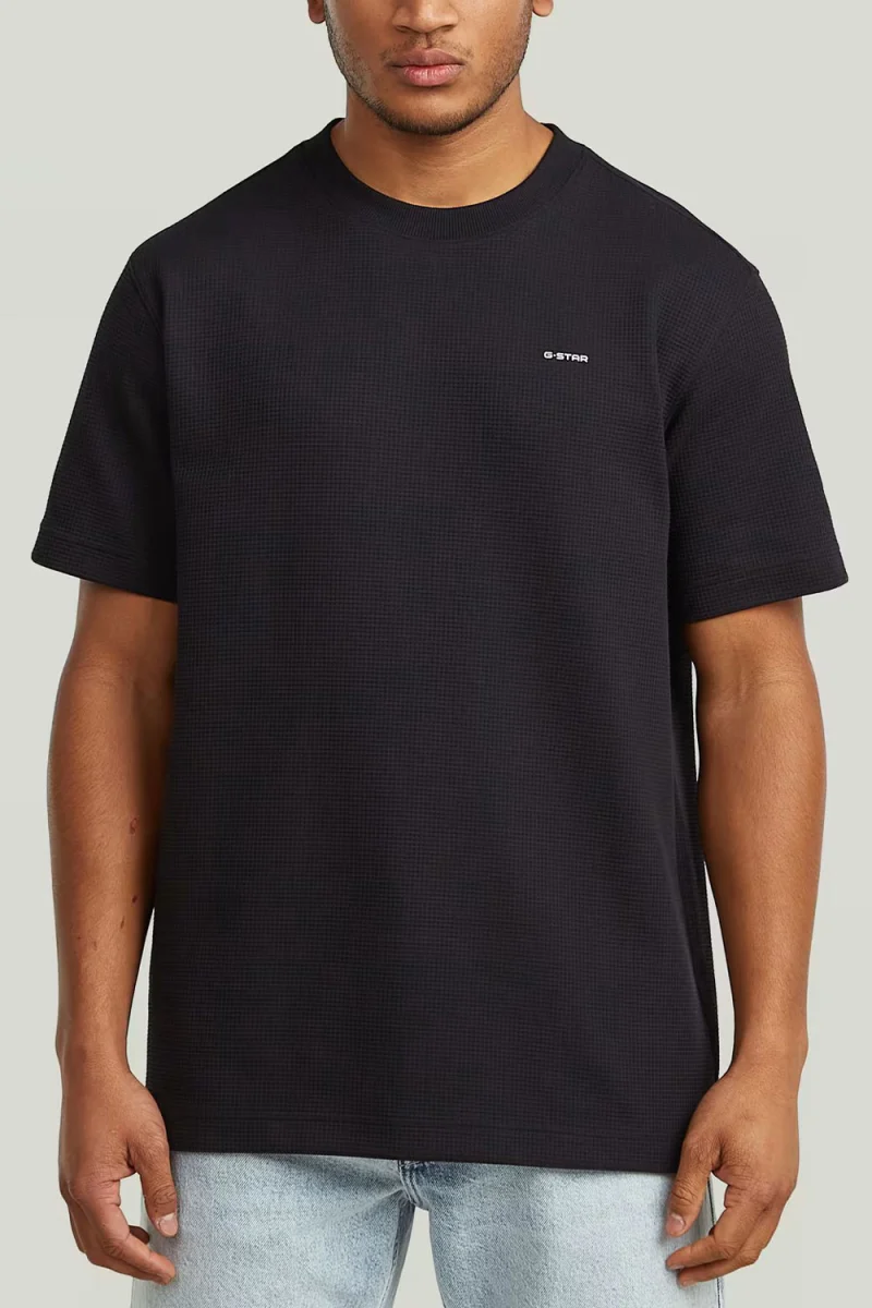 T-Shirt True Regular Structured D28609-E383-6484 dk black — снимка 2
