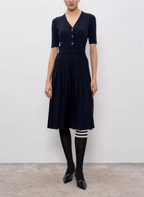 Рокля от фино плетиво Thom Browne — снимка 2