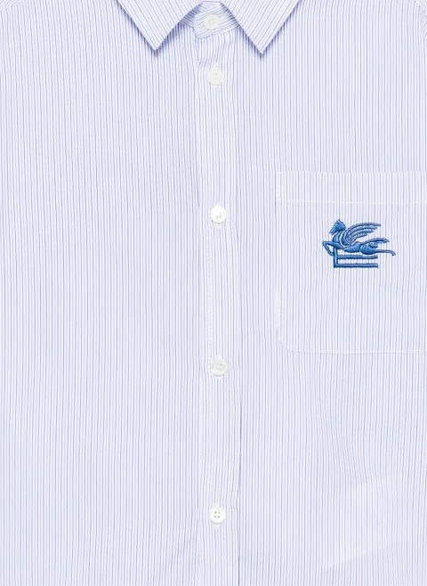 Риза с фино райе Etro Kids — снимка 3