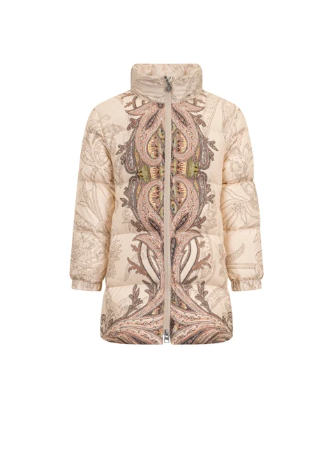 Пухено яке с принт 'Paisley' Etro Kids