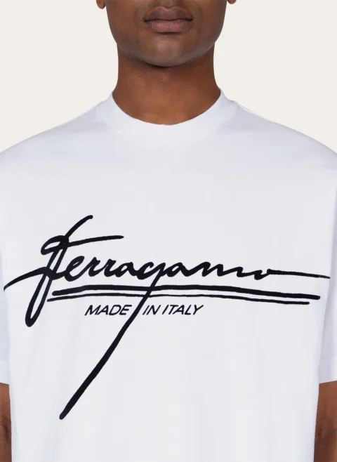 Тишърт с лого принт Ferragamo — снимка 3