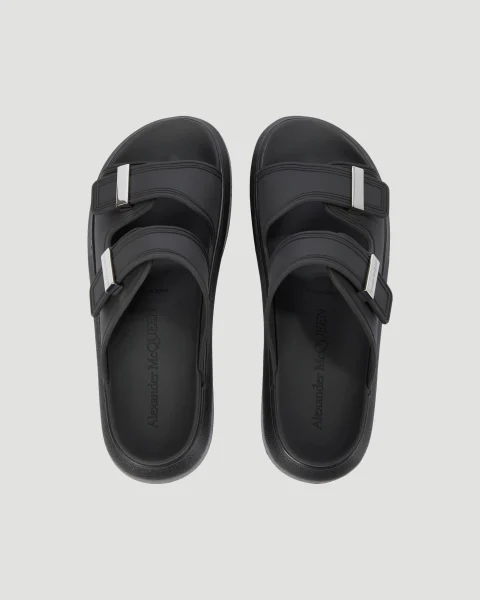 Oversized Hybrid Sandals in Black — снимка 3