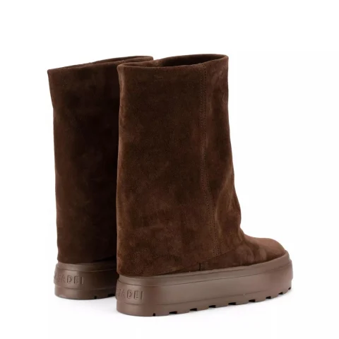 Дамски кафяви боти Double Face Casadei — снимка 5