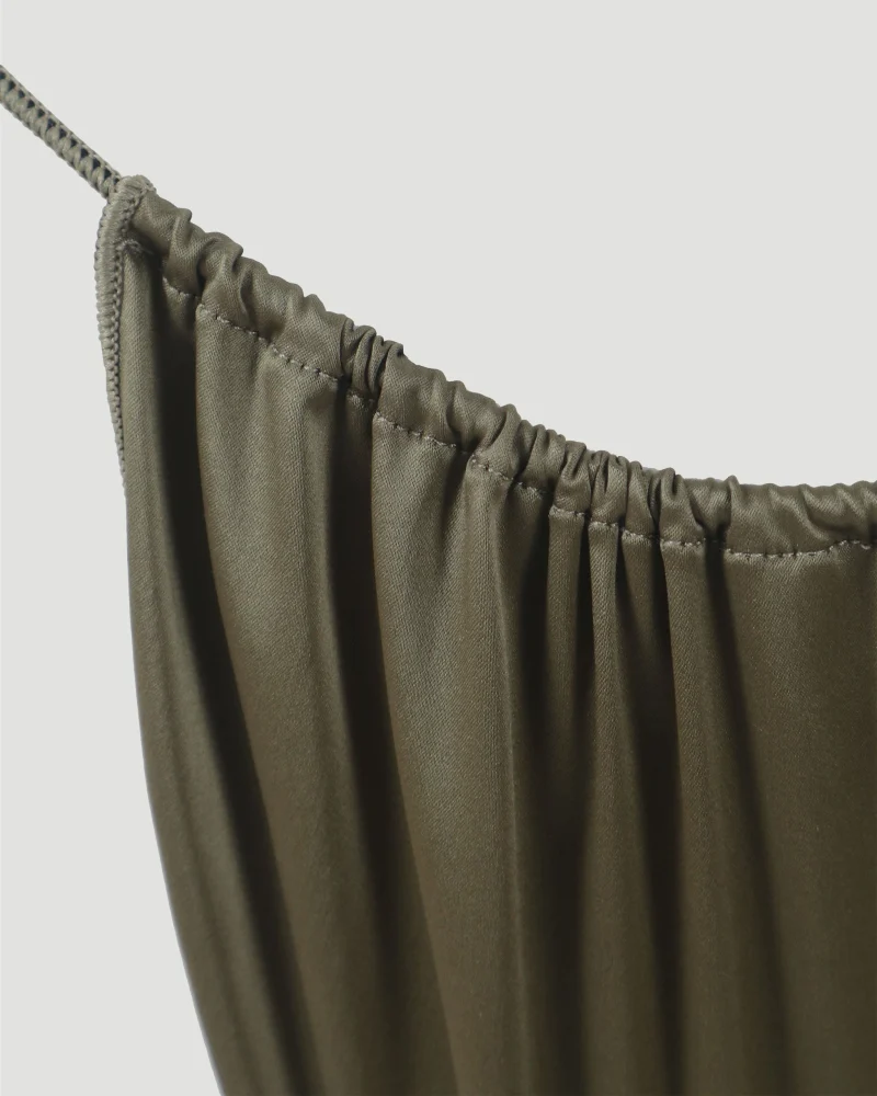 Satin Microkini in Green — снимка 7