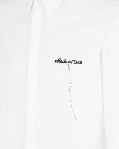 Regular Fit White Cotton Shirt — снимка 2