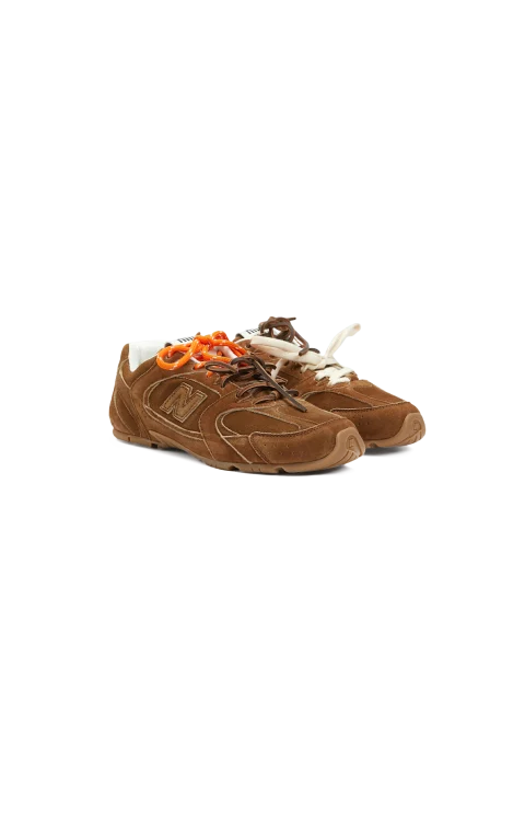 New Balance x Miu Miu 530 SL Suede Sneakers in Brown — снимка 2