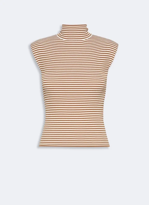 Топ от фино плетиво с поло яка Max Mara Studio Mstpepato — снимка 7