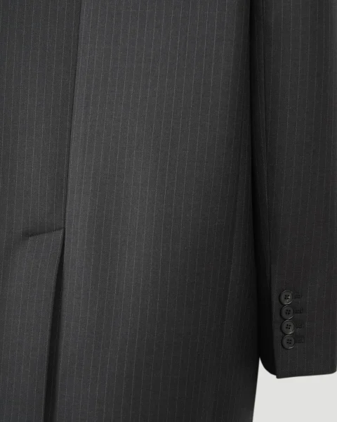 Pinstripe Cutaway Jacket in Grey — снимка 4