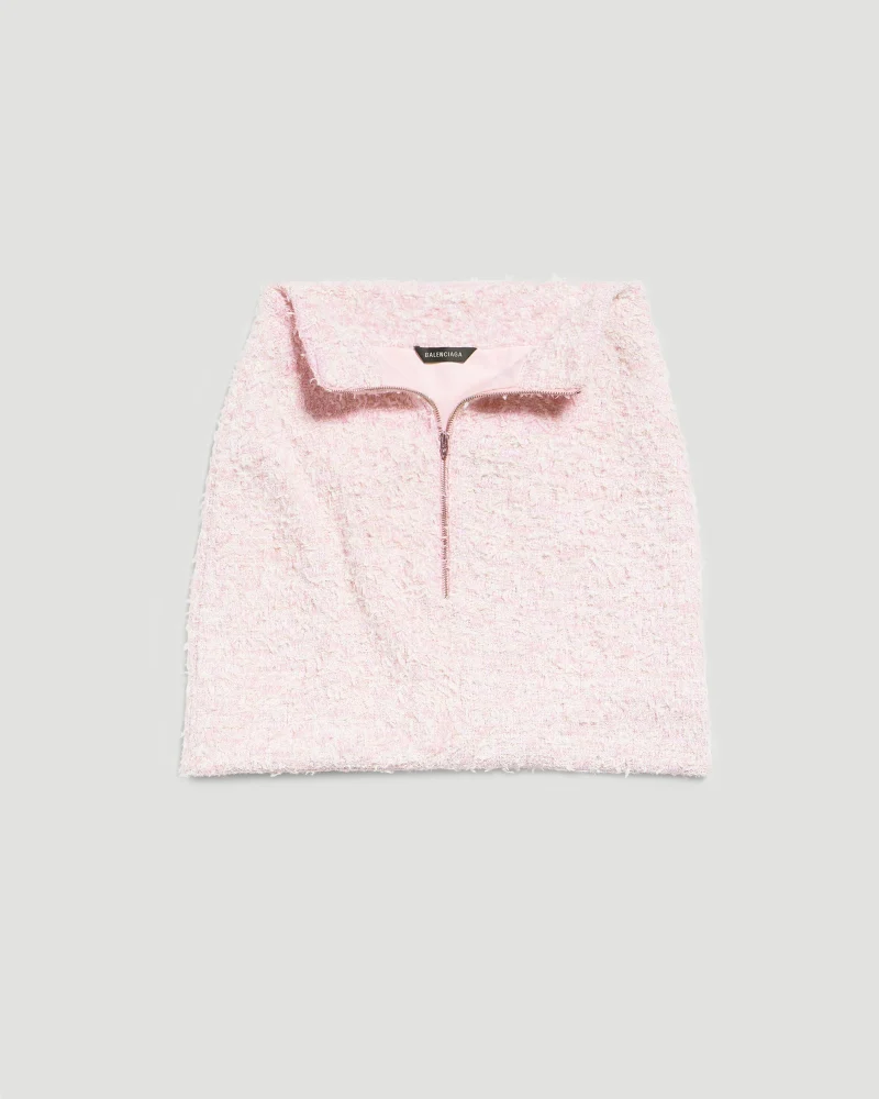 Tweed Mini Skirt in Pink — снимка 2