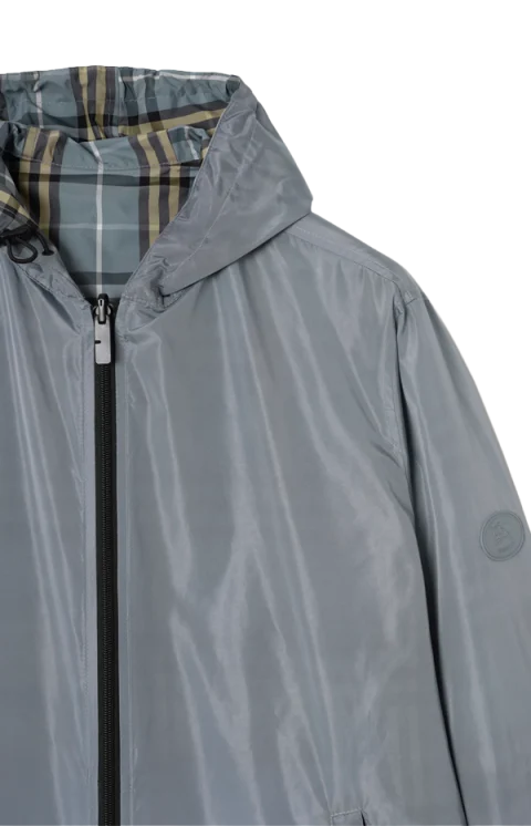Reversible Check Hooded Jacket — снимка 2
