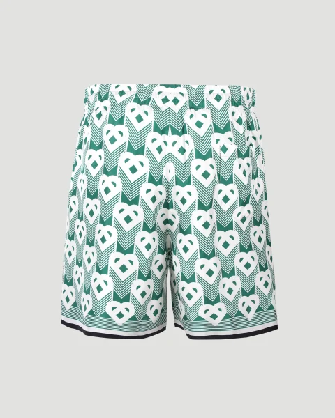 Heart Monogram Silk Shorts — снимка 2