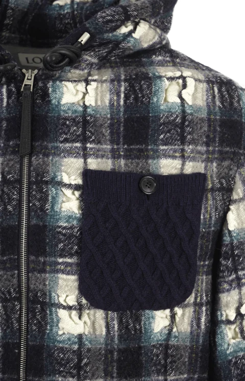 Hooded Jacket in Wool and Linen — снимка 3