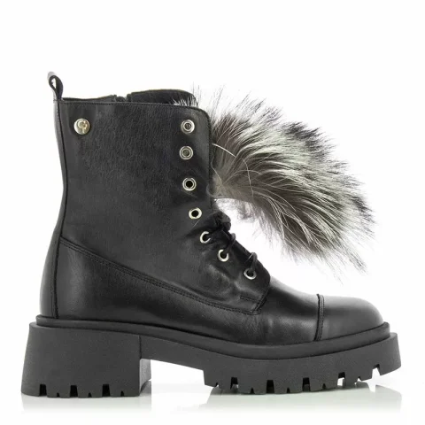 Дамски Кубинки CARLO FABIANI – 28105 PELICA BLACK FUR