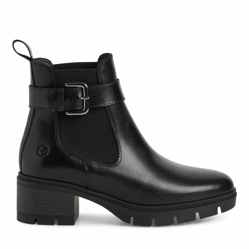 Дамски Боти На Ток TAMARIS – 1-25447-43-003 BLACK LEATHER