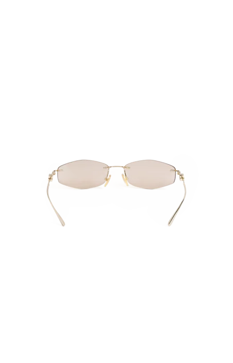 Women's Nano D-Frame Sunglasses in Light Gold — снимка 2