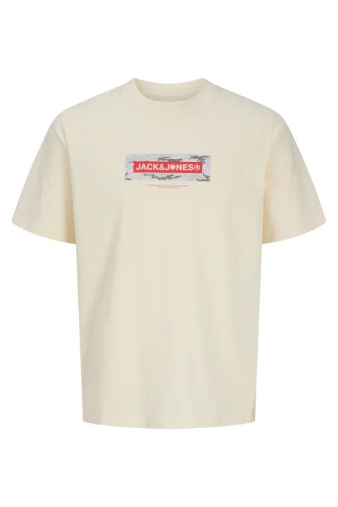 T-Shirt Jcobreeze Branded Ss Crew Neck Fst 12297851 11-0106 TCX sweet corn