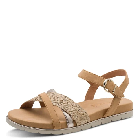Дамски Равни Сандали TAMARIS – 1-28145-42-313 CAMEL COMB — снимка 3