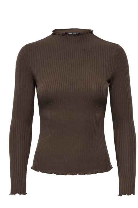 Top Onlemma L/S High Neck 15180040 19-1015 TCX bracken