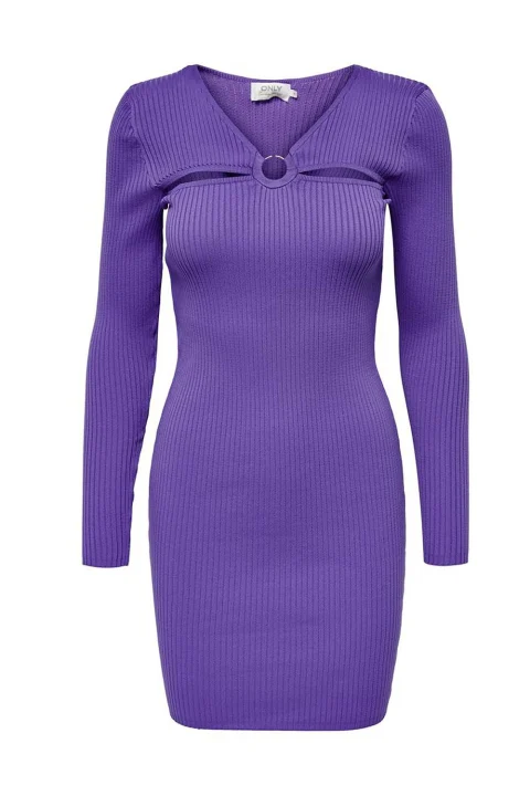Рокли Onlperla L/S Peek A Boo Dress Knt 15272744 19-3847 TCX Deep Blue