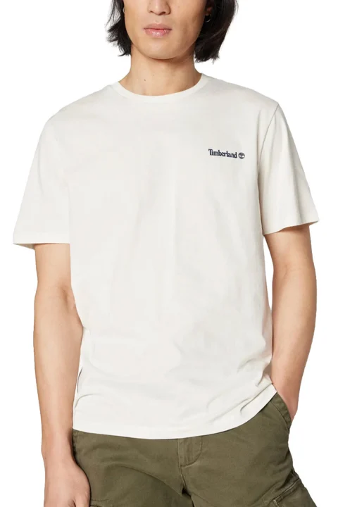 T-Shirt Small Linear Logo Print TB0A5QQT1001 100 white — снимка 2