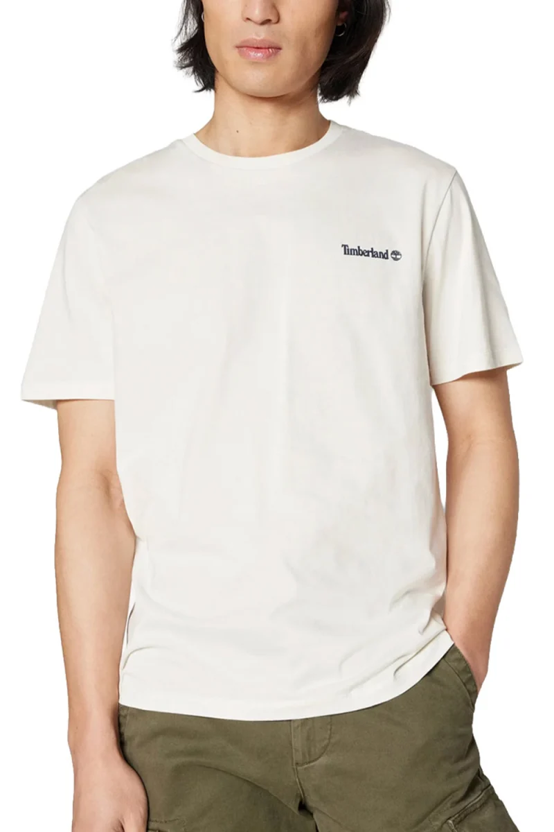 T-Shirt Small Linear Logo Print TB0A5QQT1001 100 white — снимка 2