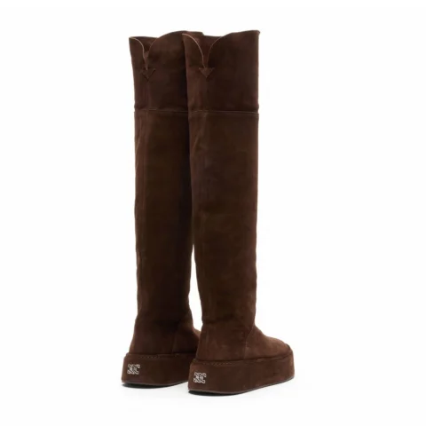 Дамски кафяви ботуши Casadei — снимка 7