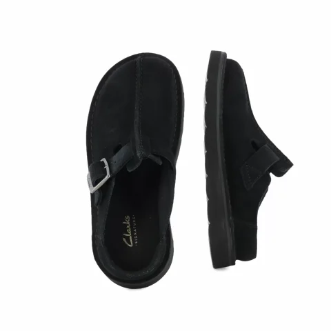 Сабо CLARKS – 26184167 SOLSBURY MULE BLACK SDE — снимка 5