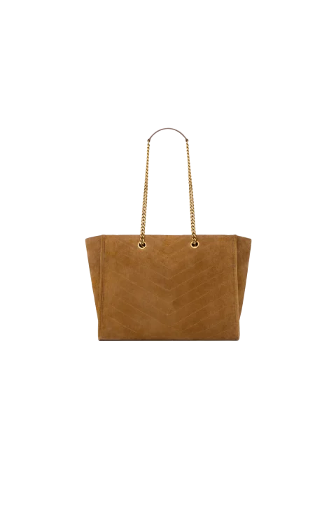 Niki Shopping Bag in Caramel Cognac Suede — снимка 3